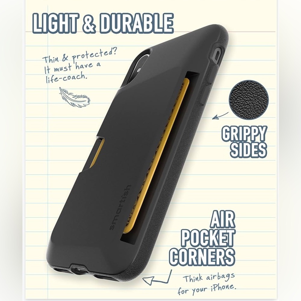 Smartish iPhone X/XS Wallet Case (Black)